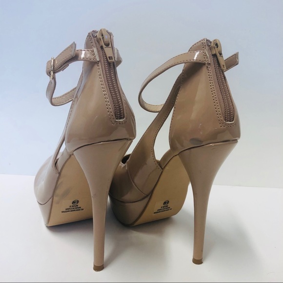 🛍 Nude platform heels w ankle strap - Picture 6 of 8